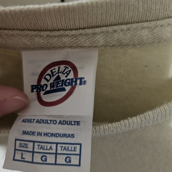 Delta Cream Cotton T-Shirt - Picture 3 of 3